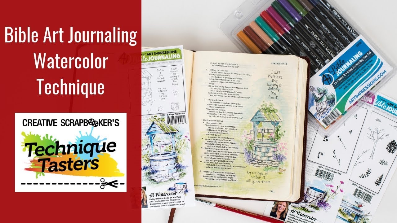 Bible Art Journaling Watercolor Technique - Technique Tasters #183