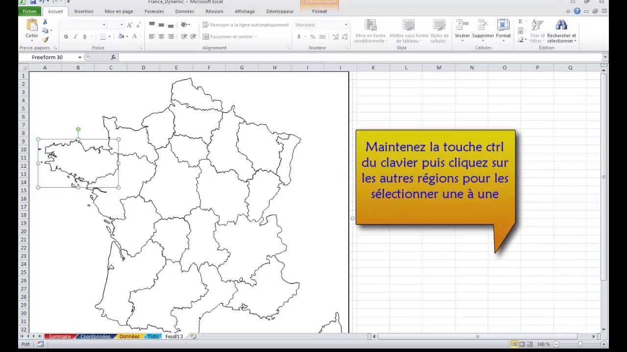 Excel 2010: Comment importer une carte géographique dans Excel?