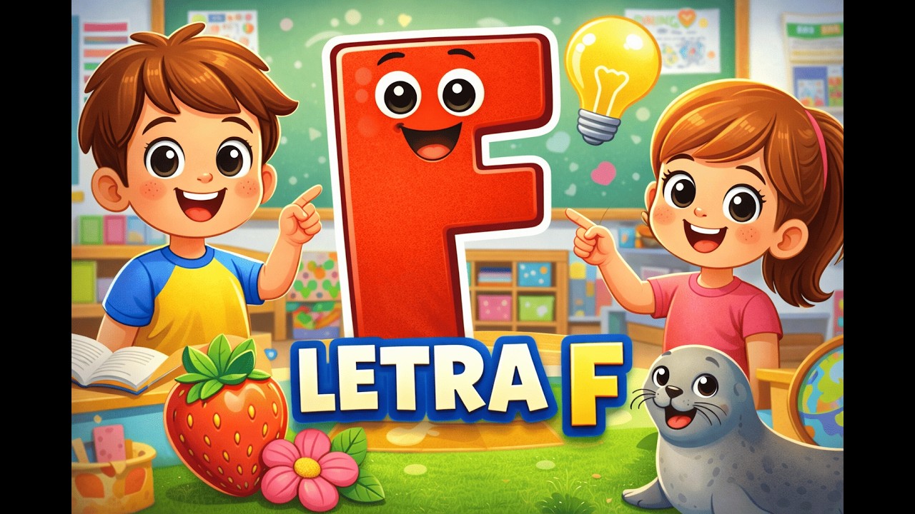 🔵 APRENDAMOS LA LETRA F 🎶 | Canción Infantil Educativa para Niños 👧🧒