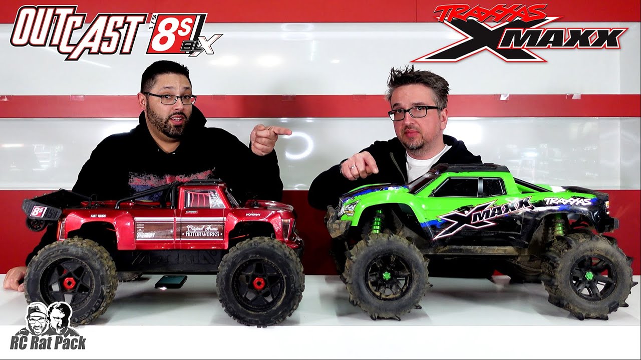 Arrma Outcast 8s / Unboxing / First - Run / Vergleich mit Traxxas X-Maxx