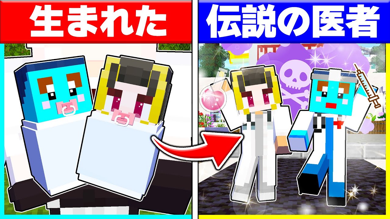 医者に生まれた兄弟が伝説の医者に生まれるまでのマインクラフト✨【まいくら/マインクラフト】