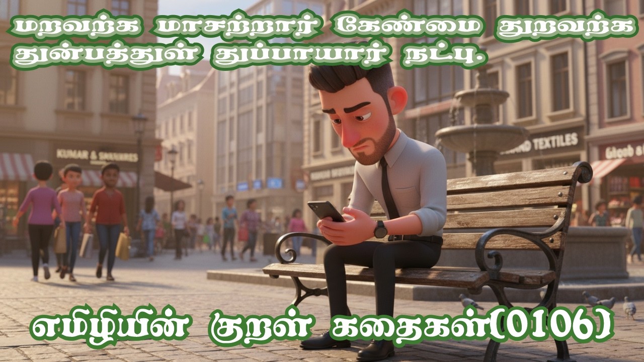 Kural Kathai 0106 குறள் கதை: மறவற்க மாசற்றார் கேண்மை துறவற்க துன்பத்துள் துப்பாயார் நட்பு.