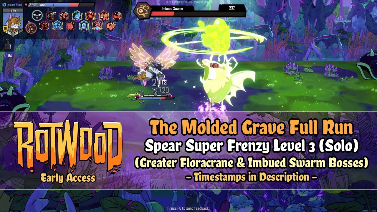 Rotwood Early Access - The Molded Grave [Spear Super Frenzy 3] Solo Run (Imbued Swarm Boss)