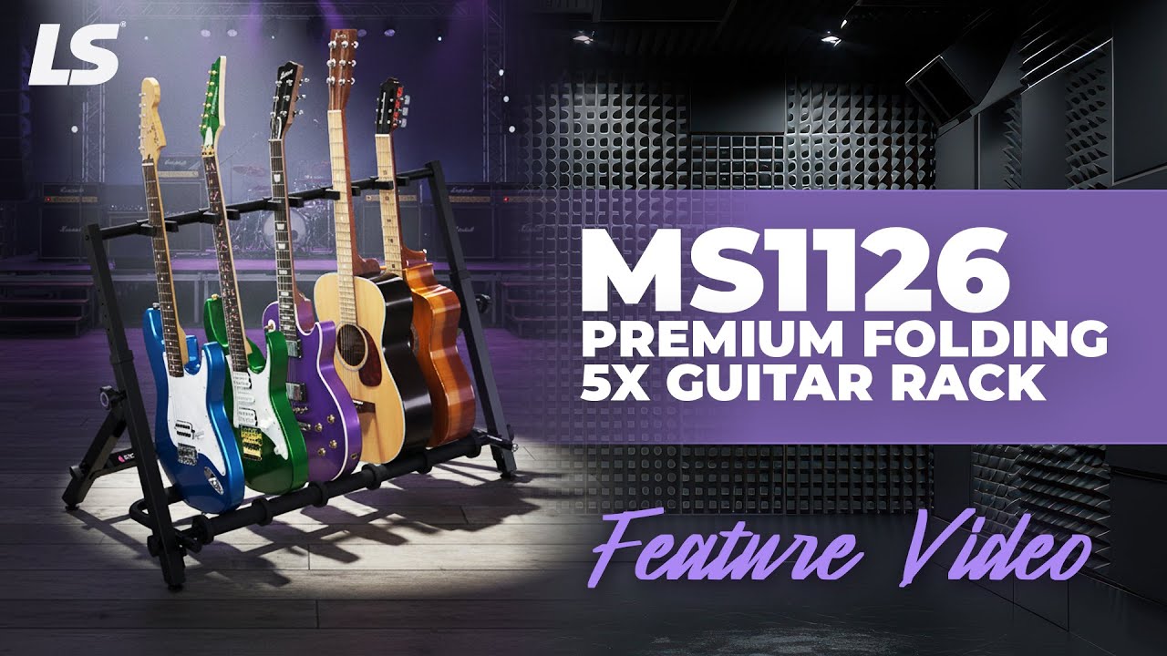 Liquid Stands MS1126 Premium Folding 5X Guitar Rack Features