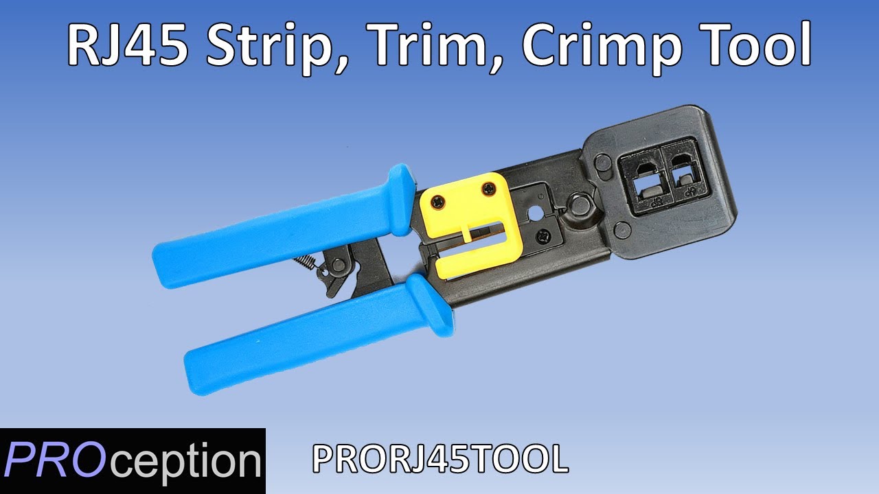 RJ45 Strip, Trim, Crimp Tool