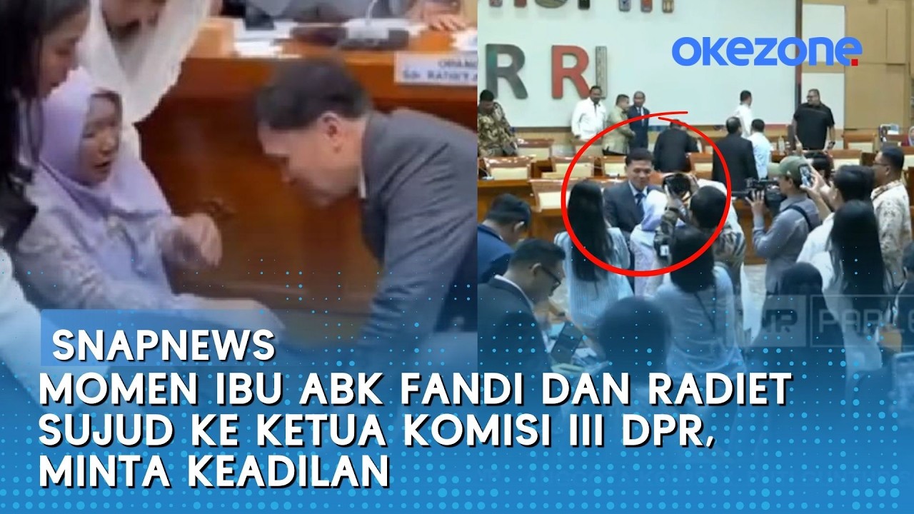 Momen Ibu ABK Fandi dan Radiet Sujud ke Ketua Komisi III DPR, Minta Keadilan | Snapnews