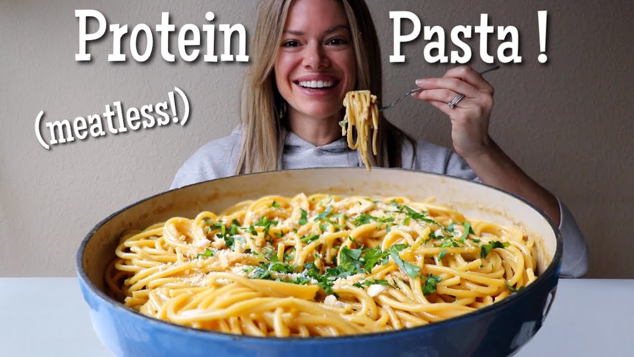Сливочная чесночная протеиновая паста MUKBANG! Постная протеиновая паста с 40 г белка на порцию!