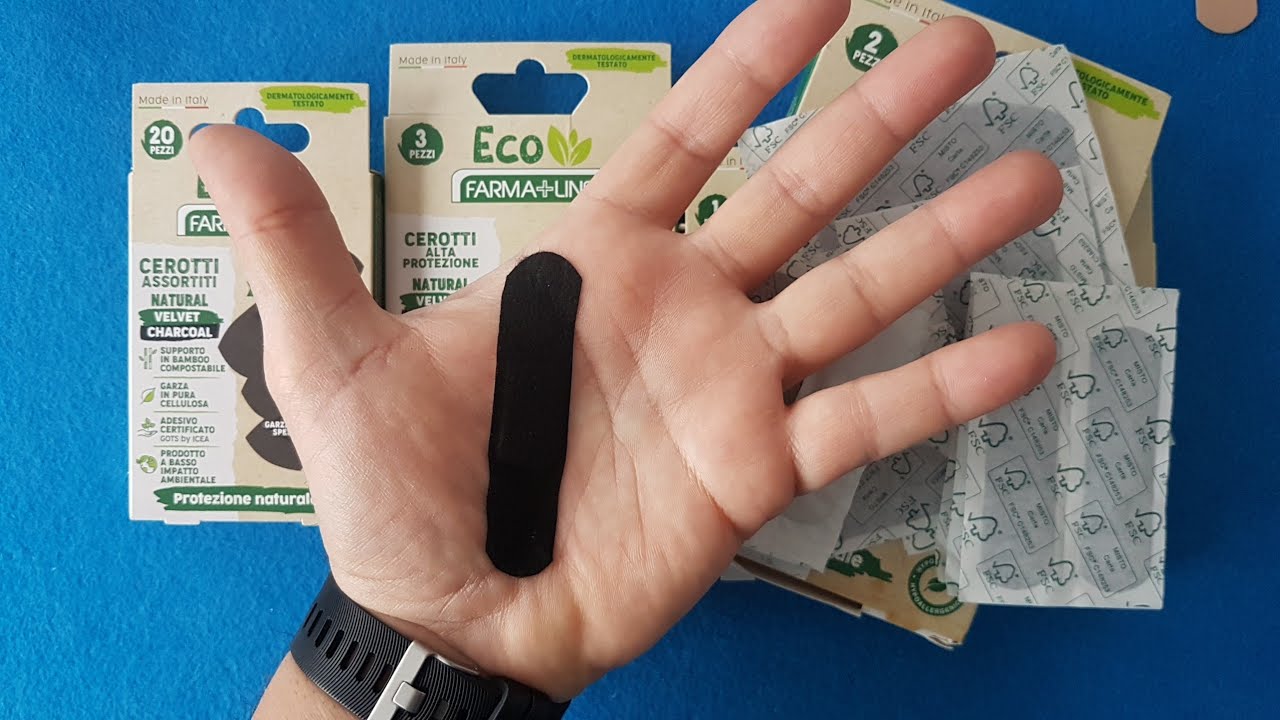 Eurosirel ECO Farmaline Strips: Apósitos transpirables de fibras de bambú con carbón vegetal.