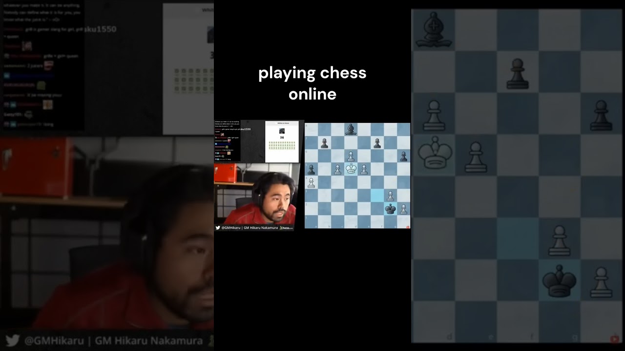 Playing chess online vs irl #hikaru #gothamchess