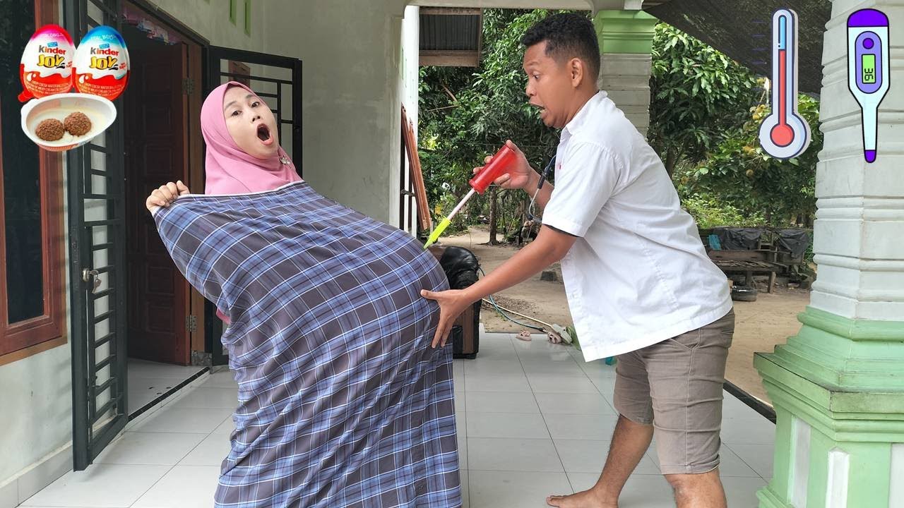 Drama Lucu 😂🥰🤣 Ibu Hamil Melahirkan Pakai Sarung Jumbo