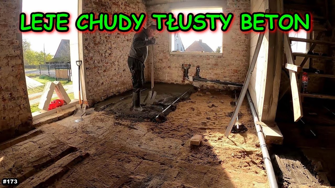 WYLEWKA POD STYROPIAN CZ.2 CHUDY TŁUSTY BETON Remont Starego Domu, Vlog z BUDOWY 
