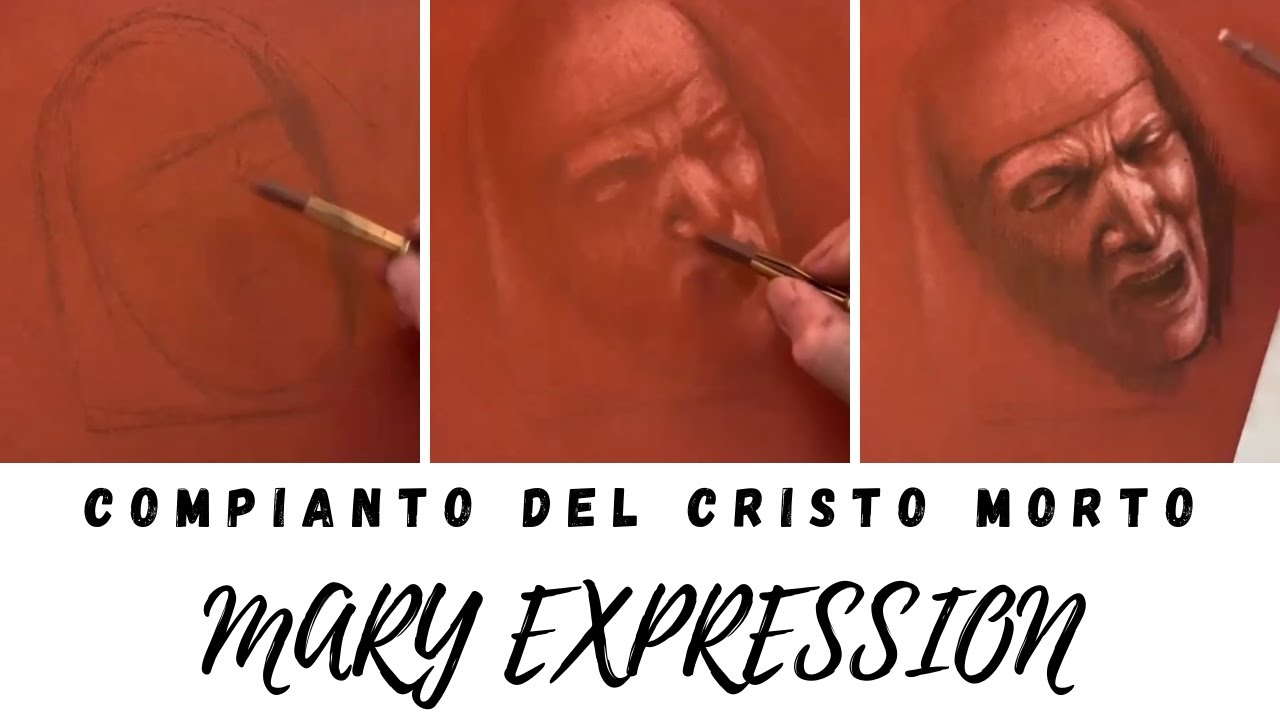 Compianto sul Cristo morto: Mary's Expression | Reduction and trois crayon technique