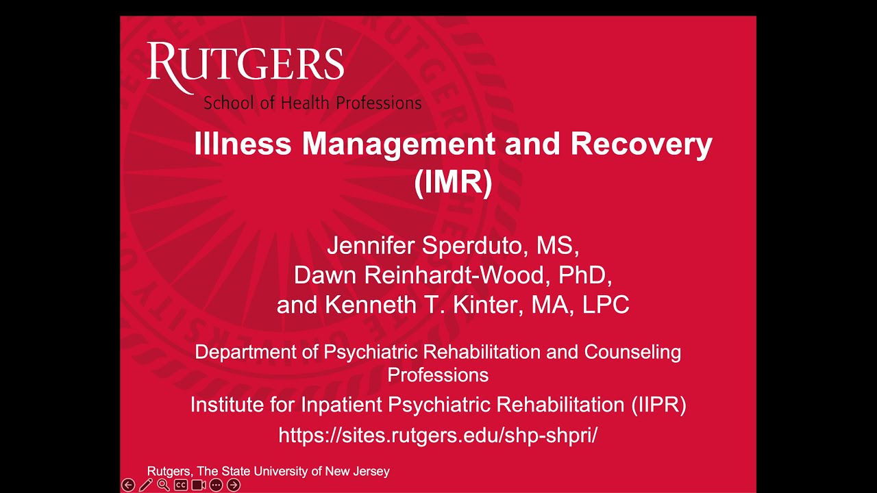 Обзор групповой программы управления и восстановления при психических заболеваниях (IMR).