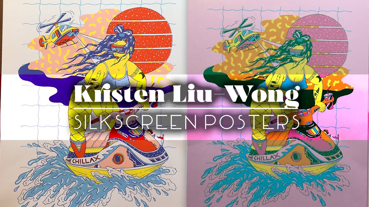 Screen Printing 5-color Posters by Kristen Liu-Wong, released by House of Roulx