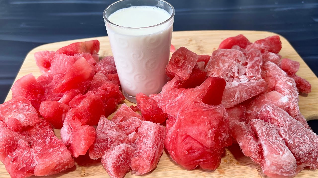KOLAY KARPUZLU DONDURMA TARİFİ  KARPUZLU SORBE TARİFİ‼️ Tatsız Karpuzları Bu Tarifle Değerlendirin 🍉