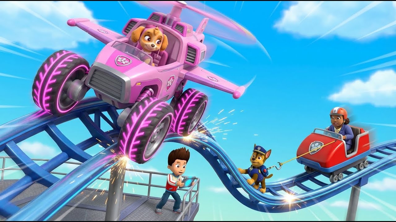 PAW Patrol: Rescue Wheels –The Roller Coaster Crawler 🎢🚁|Skye’s Monster Copter, High-Altitude Rescue