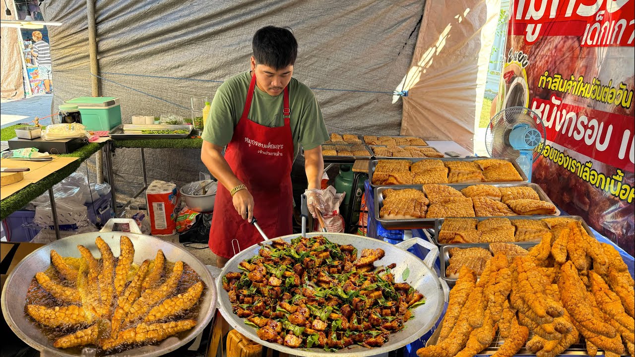 Sold Out 200 Kg! Amazing Making Crispy Pork Belly & Best Asian Dishes | Thai Street Food