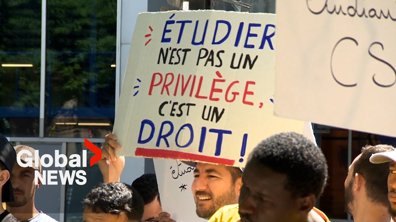 International students rally over private college closure in Montreal