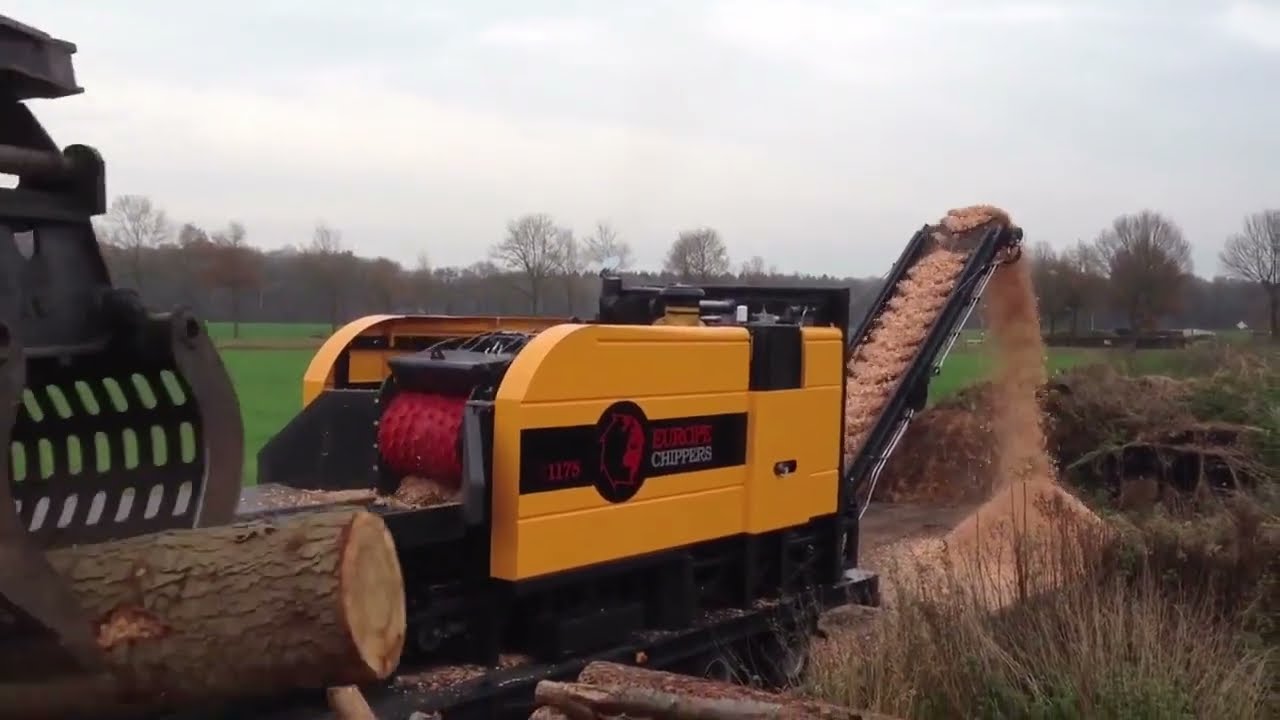 Déchiqueteuse Europe Chippers 1175 - Broyeur à plaquettes de bois sur troncs | VERCOM