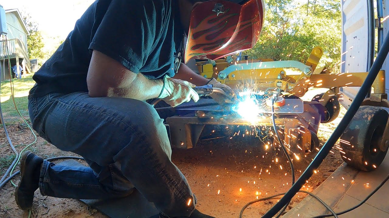 Hustler Zero Turn Mower Custom Welded Discharge Chute Blocker