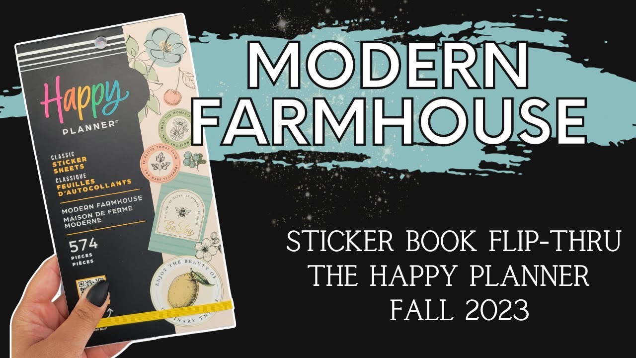 Modern Farmhouse | Sticker Book Flip-Thru | The Happy Planner | Fall 2023 Release