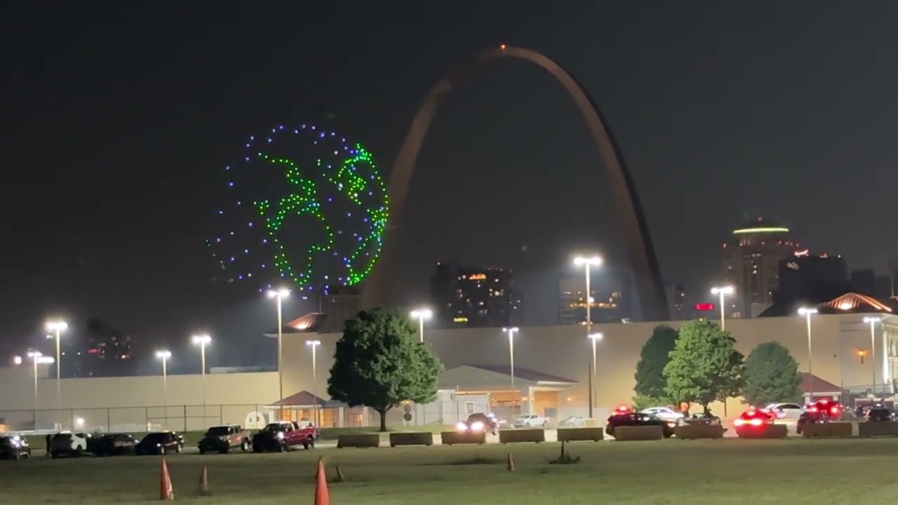 St Louis Superman drone show. July 4th