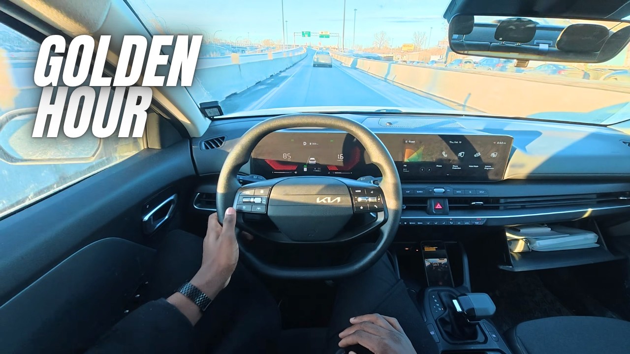 ASMR POV Drive | 2025 Kia K4 | Chasing the Last Light Home &mdash; Winter's Golden Hour
