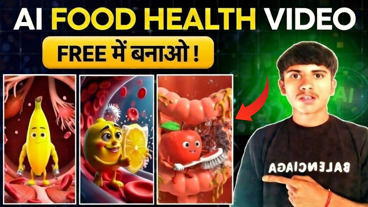 Food Healthy Tips Talking Ai Video Editing | Ai Health Animation Video Kaise Bnaye | 