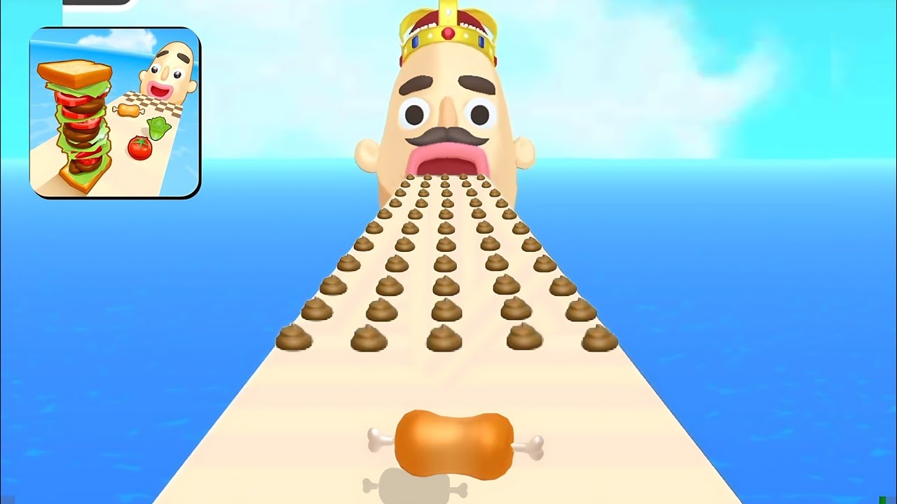 Sandwich Runner Game 🍔 Ultimate Food Run Challenge | Satisfying Gameplay VS Save The Stickman.