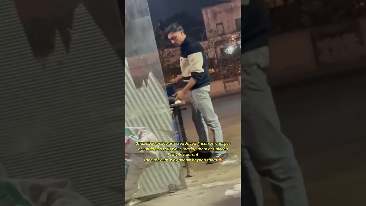 Muslim man splitting on food 😡🤬