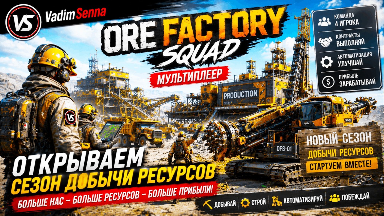 🌞Ore Factory Squad ⛏️🌞Мультиплеер _ Открываем сезон добычи ресурсов🌞 @VadimSenna🌞