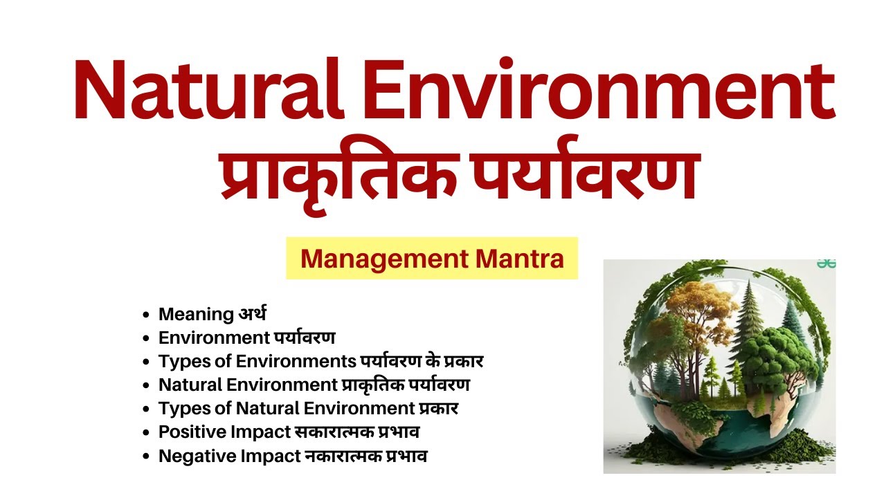 Natural Environment in Business Environment