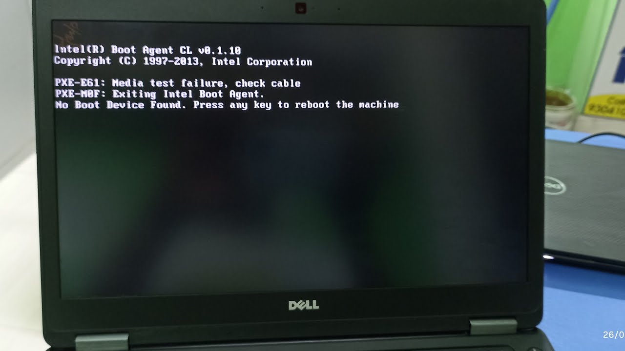 No boot device found press any key to reboot the machine ! No boot device found in dell