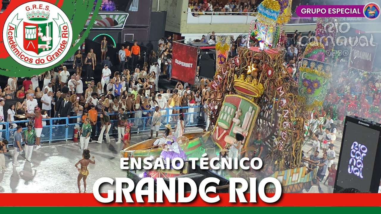 GRANDE RIO 2026 | ENSAIO TÉCNICO NA SAPUCAÍ COM VIRGÍNIA FONSEGA