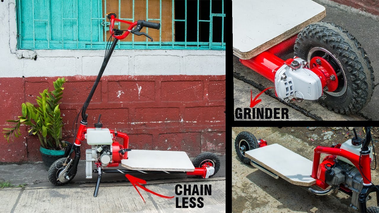 DIY Scooter using angle grinder