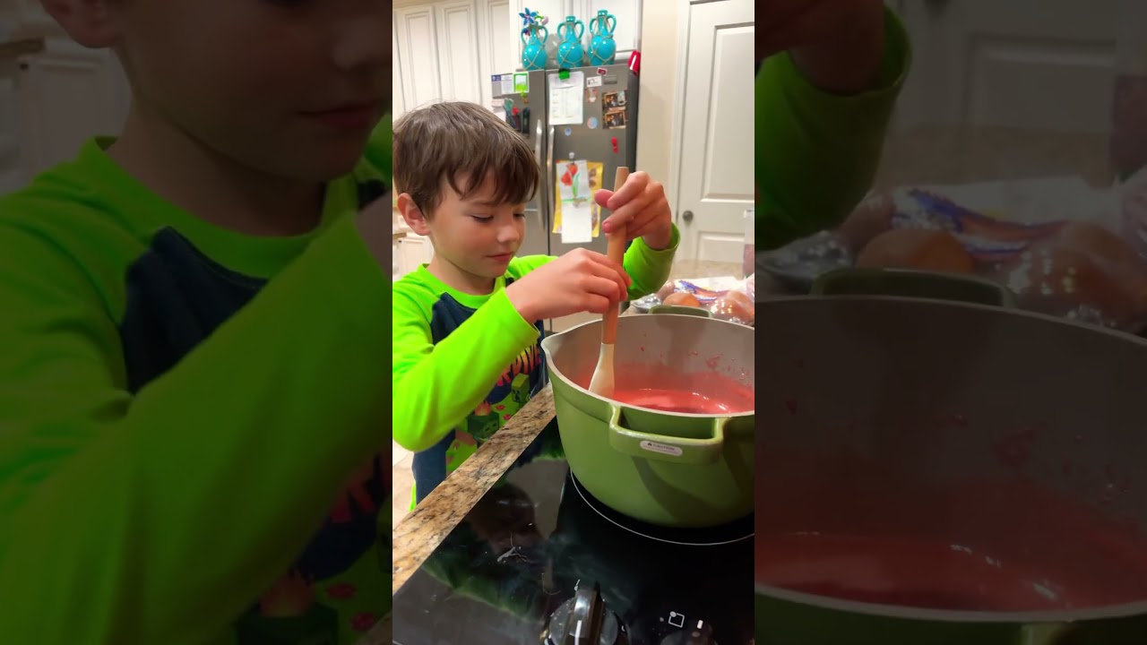 Making strawberry jam