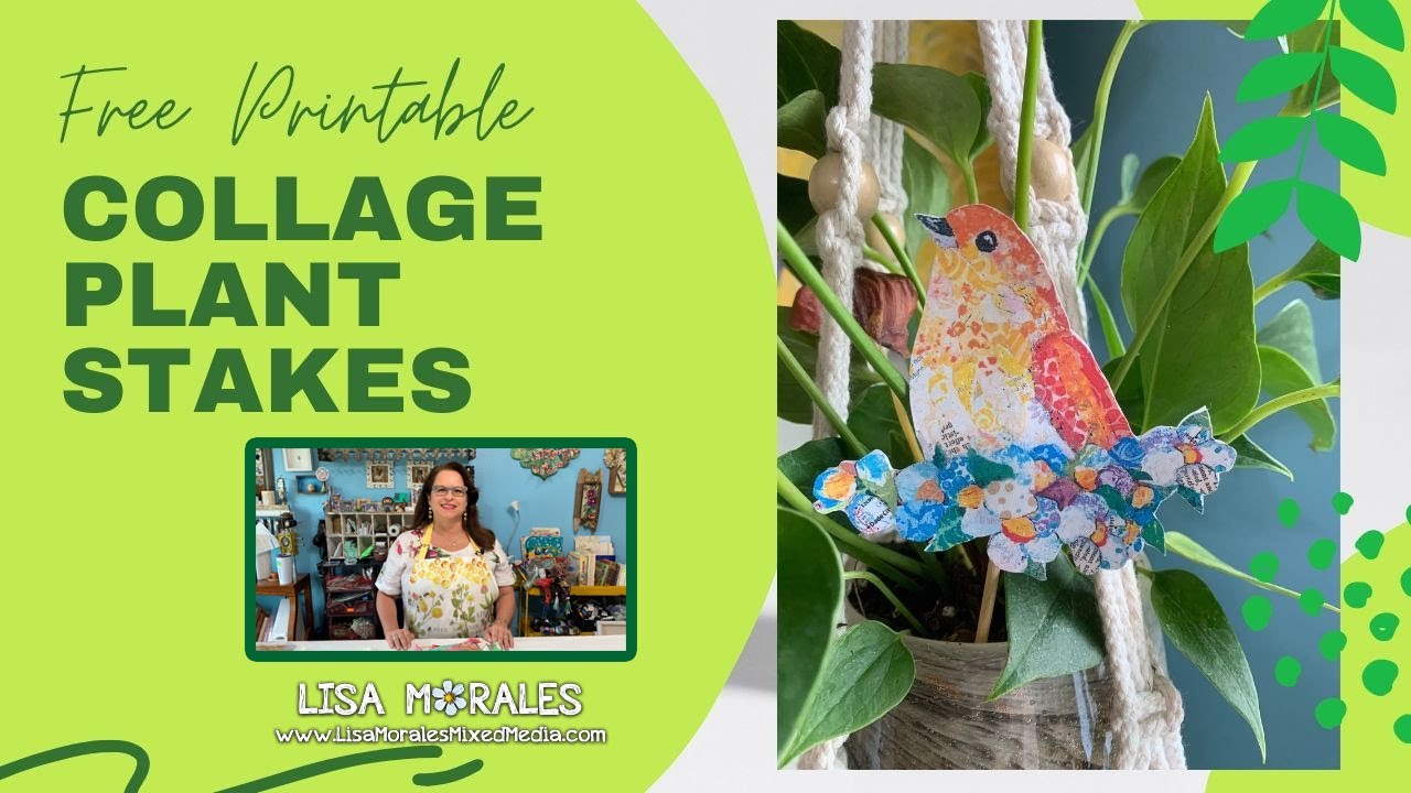 Collage Plant Stakes - Free Printable