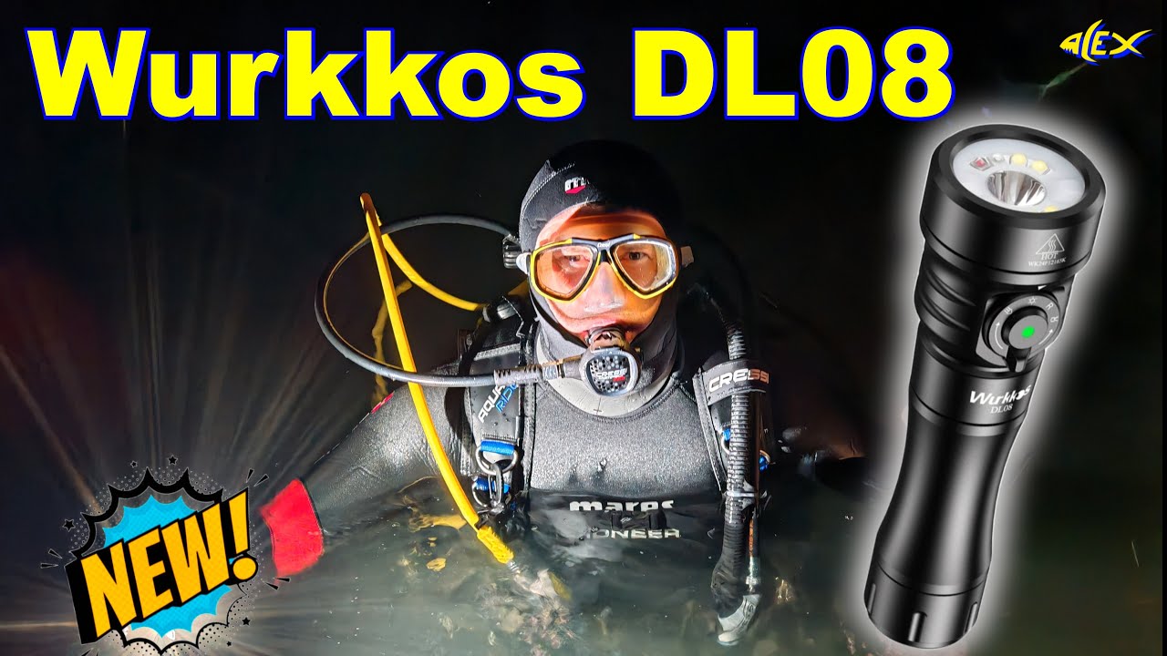 🔴 Wurkkos DL08 Tauchlampe Test Review 100 Meter wasserdichte Taschenlampe für Tauchen Camping Angeln