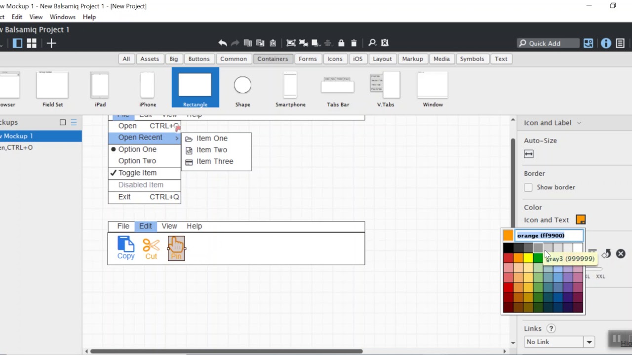 [Wireframing with Balsamiq] Bài 8: Thiết kế menu
