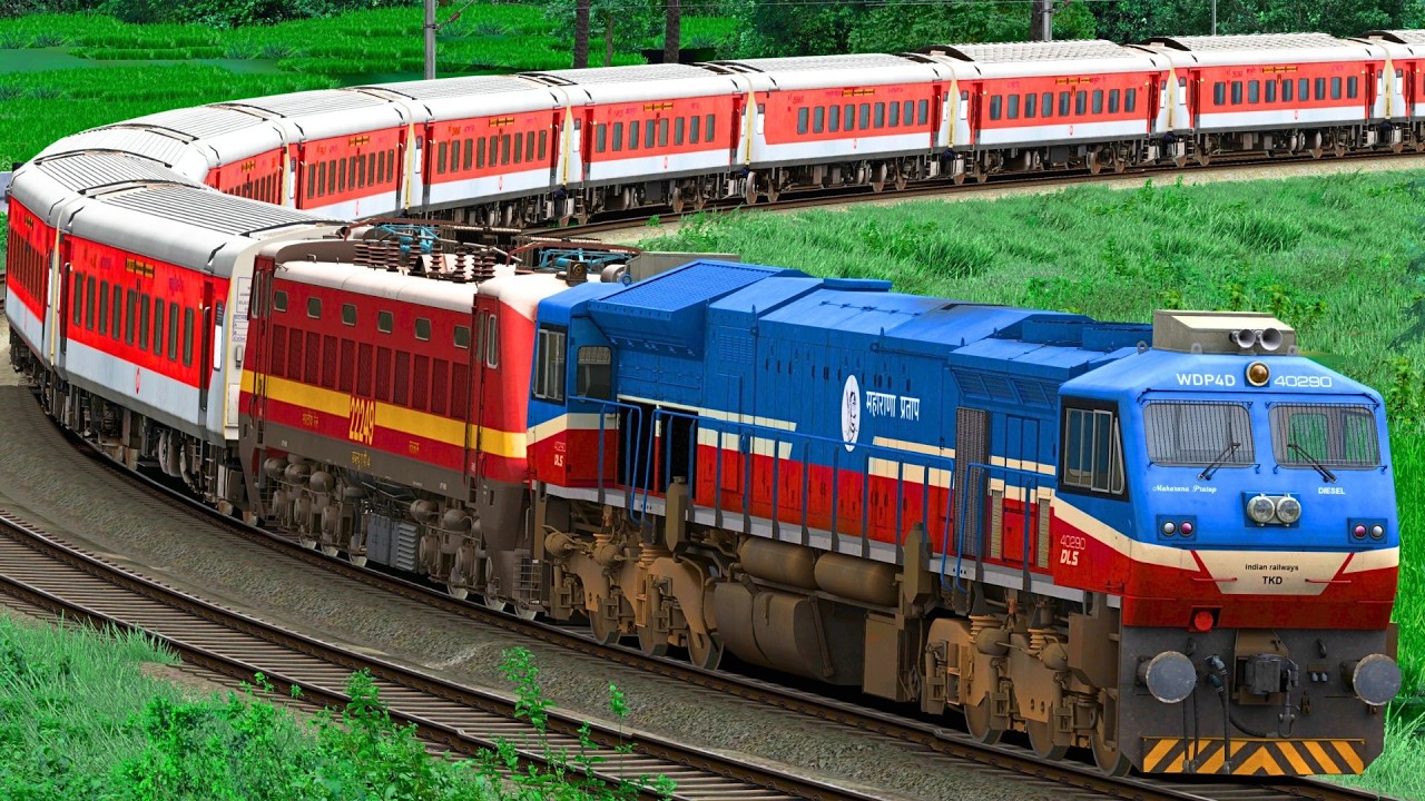 TRAIN CROSSING HIGH SPEED IN CURVE RAIL | BUMPY RAILROAD | Train Simulator | Railwork | NTG GAMING