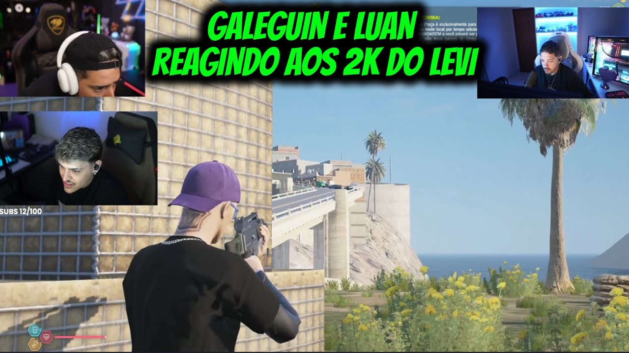 GALEGUIN E LUAN  REAGINDO AOS 2K DO LEVI