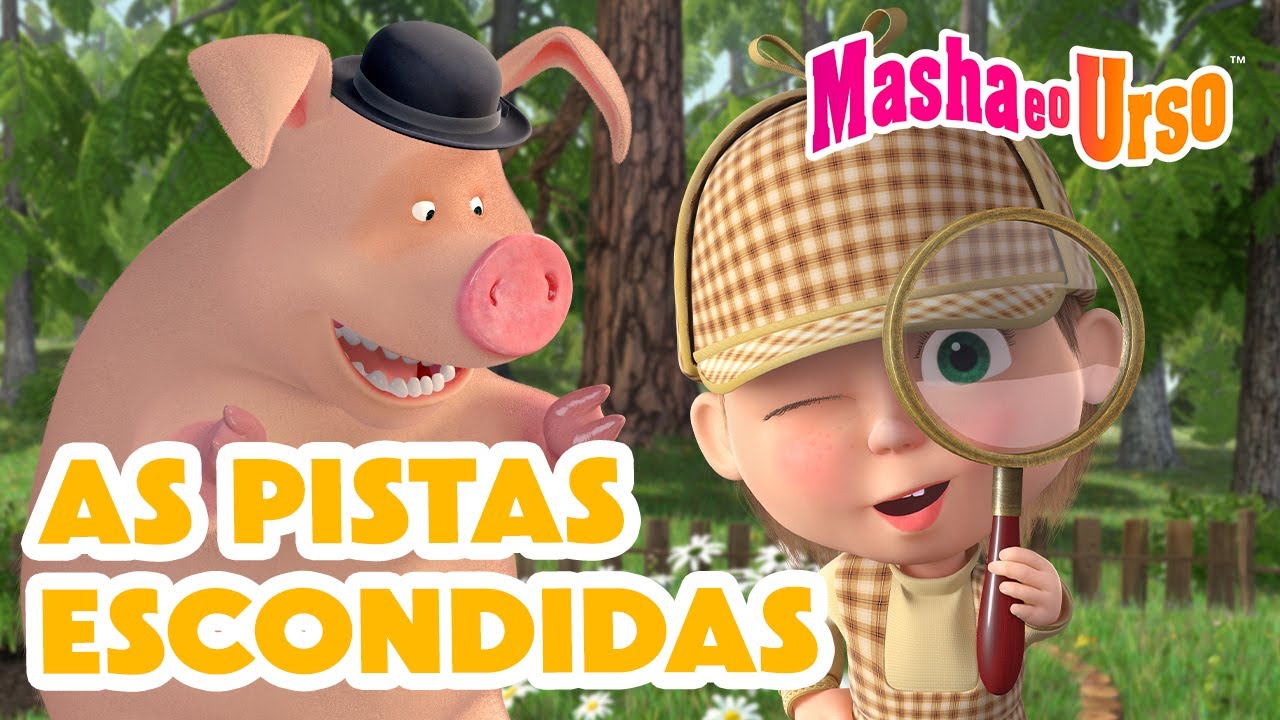 Masha e o Urso 👱‍♀️🐻 🔦🧩 As Pistas Escondidas 🕵️‍♂️🔍 Coleção de desenhos animados