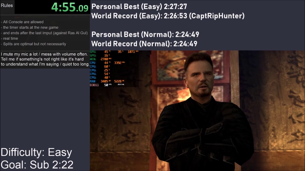 Batman Begins - Easy Difficulty Speedrun - World Record (2:18:03)