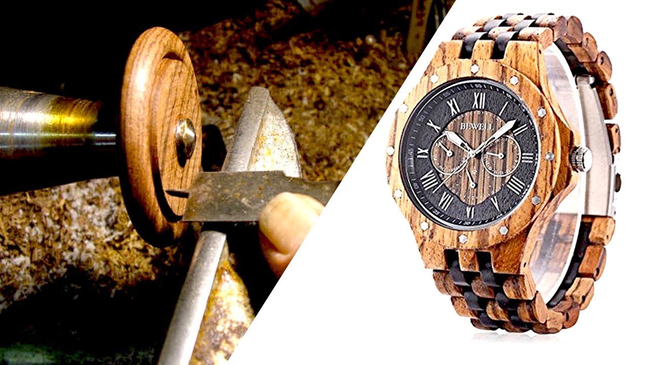 Wooden Watch:Men's Wooden Watch with Date Day Luminous Hands Lightweight Wristwatch|Fashion Rain