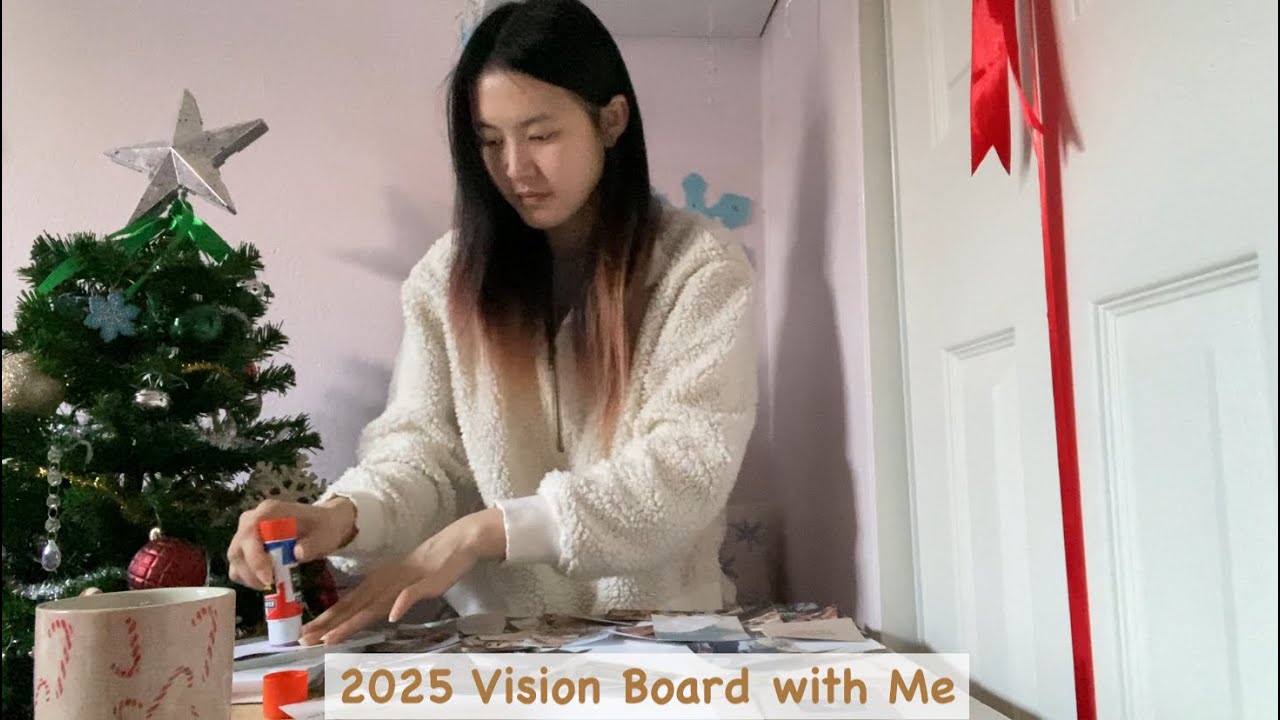 The Cozy Corner 🥂💭✂️ | 2025 Vision Board with Me