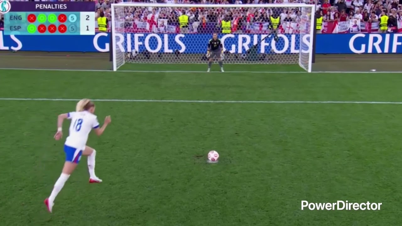 Chloe Kelly scores the final penalty🏆🏴󠁧󠁢󠁥󠁮󠁧󠁿