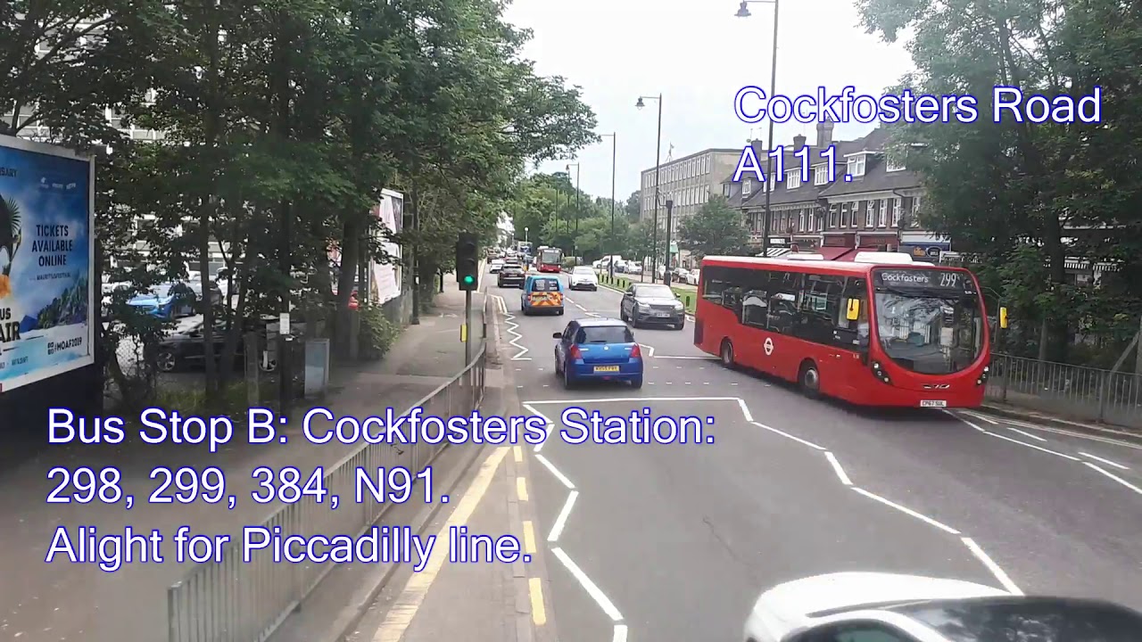 FULL ROUTE VISUAL | London Bus Route 298: Potters Bar– Arnos Grove | E50 (SN12AOY)