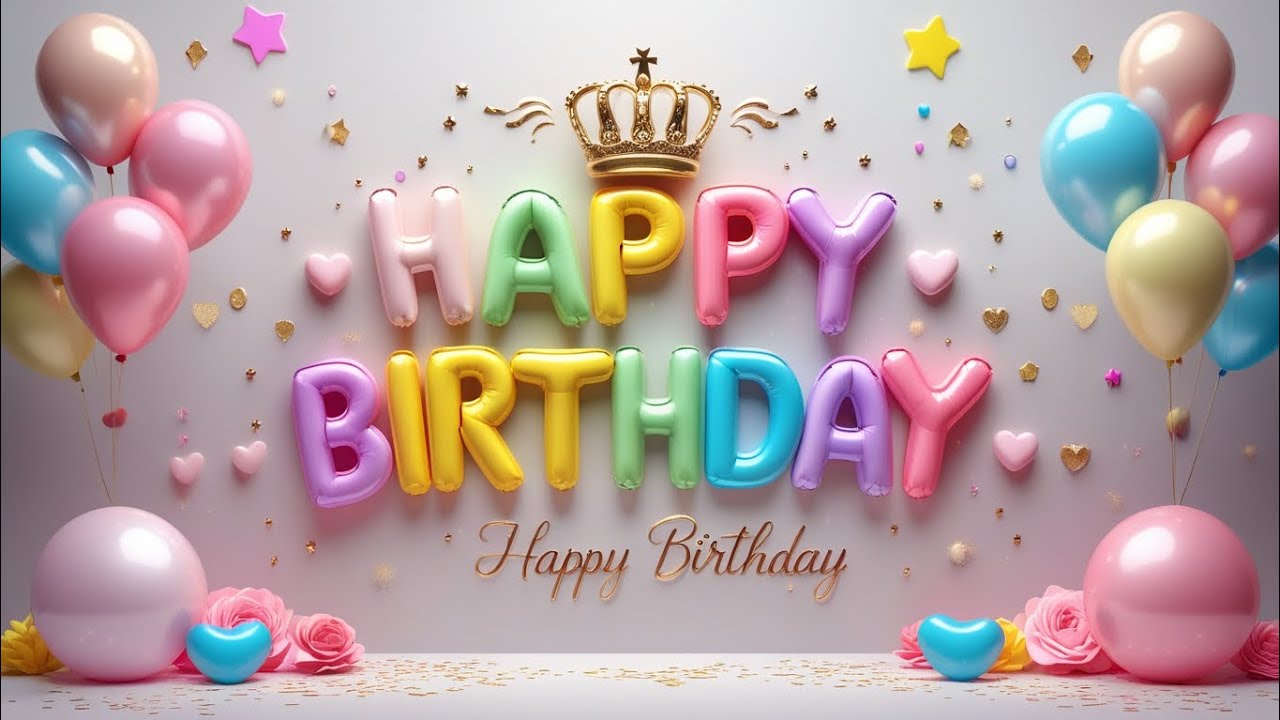 Happy birthday song rainbow letters 🌈