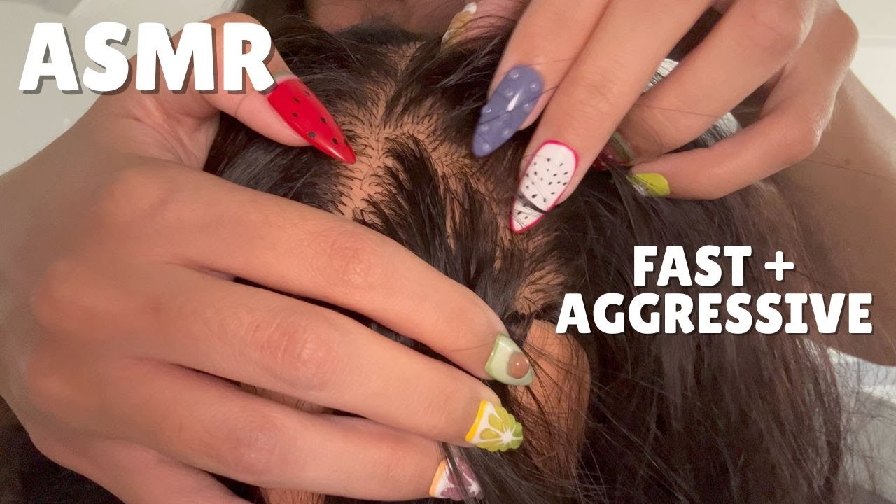 ASMR FAST AND AGGRESSIVE SCALP SCRATCHING