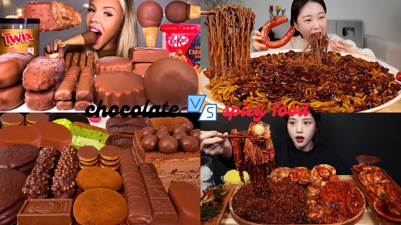 Chocolate vs Spicy 🌶️🍫 | Intense ASMR BitesSweet Chocolate Meets Extreme Spice 🔥 ASMR